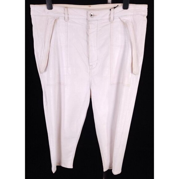 Rick Owens DRKSHDW Cargo Collapse Cropped Cut Pant 38 XXL Mens White SS 20 - Picture 3 of 11